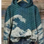 Women Fashion Spring And Autumn Plum Blossom Hooded Super Plus Size Loose-fitting Casual Pullover - EX-STOCK CANADA