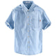Summer Cotton Short Sleeve Denim Shirt For Men Classic All-matching Jeans - EX-STOCK Canada