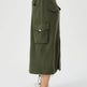 Women Casual Street wear High waisted Pencil Midi Cargo Skirt - EX-STOCK Canada