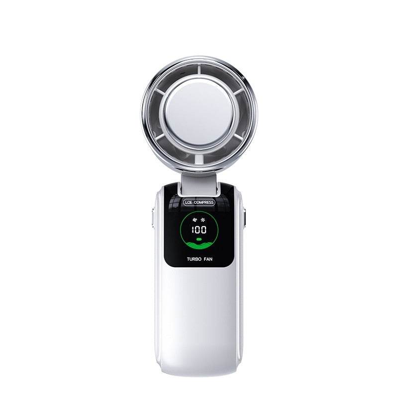 New Ice Pack High-Speed Handheld Eletirc Fan Speed Adjustable Folding Mini Fan Portable Outdoor Hanging Neck Small Fan - EX-STOCK Canada