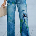 Daily High Rise Pattern Pocket Wide Leg Pants EX-STOCK Canada 