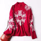 Snowflakes Crewneck Christmas Cashmere Sweater women - EX-STOCK CANADA
