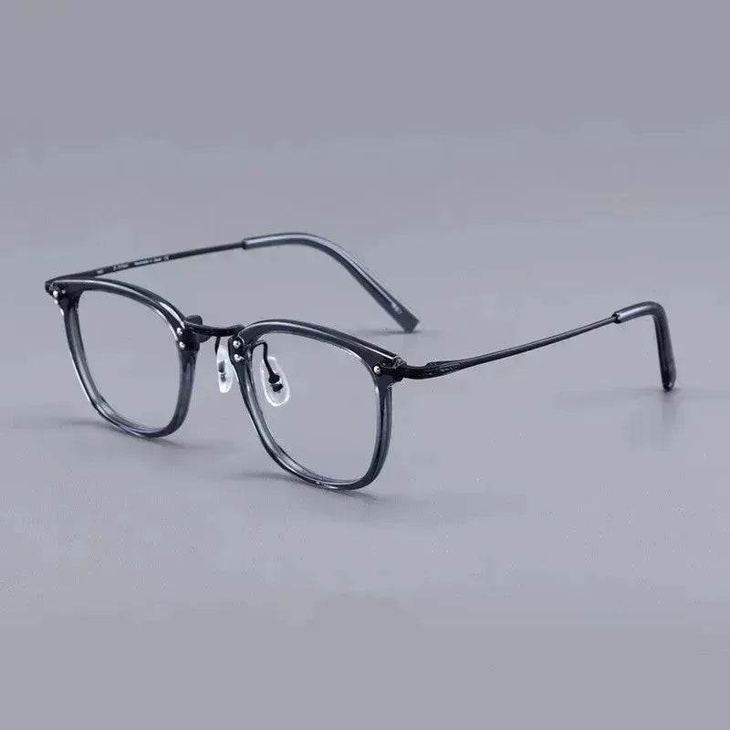 Pure Titanium Vintage Rectangle Crystal Transparent Myopia Glasses Reading Unisex Spectacle Frame Designer Eyeglasses GMS806 Eyewear - EX-STOCK Canada