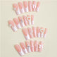 24 PCS Planet Pearl Flower Nail Art, Long Length Long Water Pipe Fake Nails,Square Head Nail Tips False Nail EX-STOCK Canada 