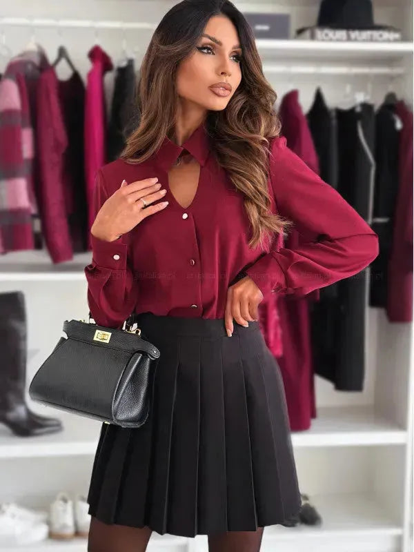 Elegant Fashion Button Long Sleeve business Office Formal Work Shirt For Women - EX-STOCK CANADA