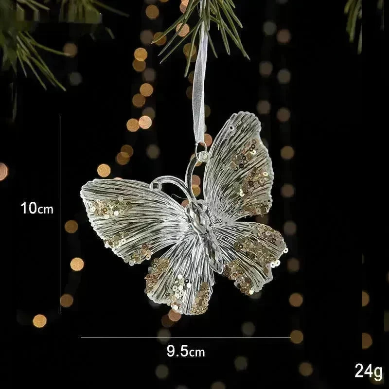 Christmas Decorations Sequins Acrylic Transparent Pendant - EX-STOCK CANADA
