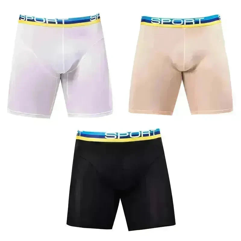 Anti-wear Ice Silk breathable Midway Boxer Beach swimming Underwear - EX-STOCK CANADA