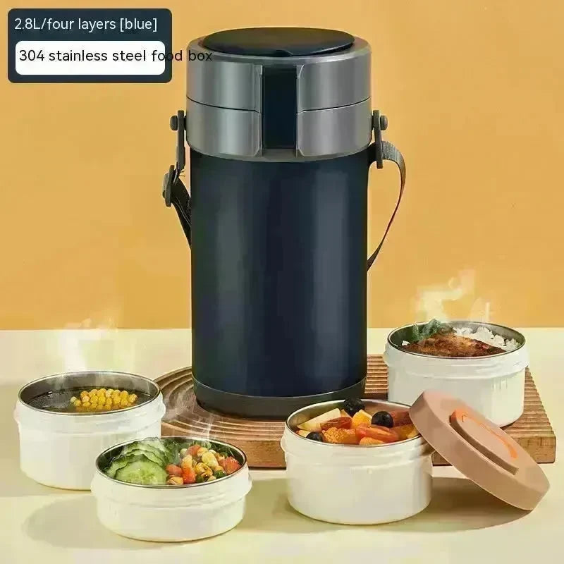 304 Stainless Steel Large Capacity Vacuum Thermal Insulated Lunch Box - EX-STOCK CANADA