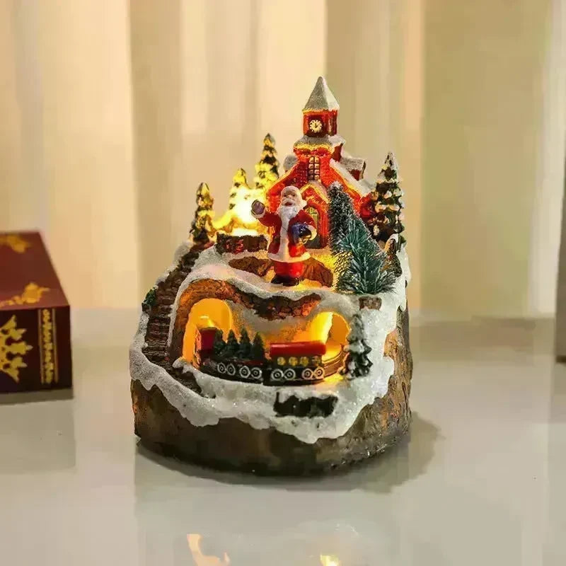 Christmas Rotating Resin Luminous Music Box Ornaments - EX-STOCK CANADA