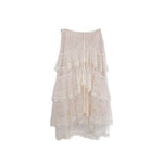 Spring Summer Irregular Cake Layer Lace Midi Tulle Skirt - EX-STOCK Canada