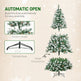 6ft Snow Flocked Artificial Christmas Tree, Unlit Full Fir Tree With Automatic Open, 800 Realistic Branches And 61 Pine Cones EX-STOCK Canada 