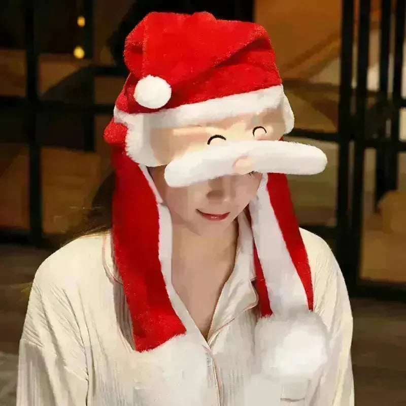 Novel Movable Christmas Hat Winter Cute Santa Claus Snowman Elk Hat - EX-STOCK CANADA