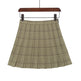 Mini Plaid Pleated High Waist Skirt A- Line Skirt - EX-STOCK Canada