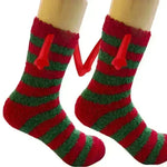 Soft Carton Christmas-themed Fleece Winter Home socks for Women - EX-STOCK CANADA