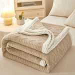 Blanket Double Thickened Warm Coral Fleece Sofa Winter Blanket - EX-STOCK Canada