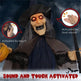 6.2' Life Size Decoration Animatronic Witch W Broomstick Outdoor Halloween, Sound  Motion Activated W Light Up Eyes EX-STOCK Canada 