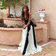 Luxury Women Sleeveless Color Contrast Sling Dress for Wedding Cocktail Evening Party events - EX-STOCK CANADA