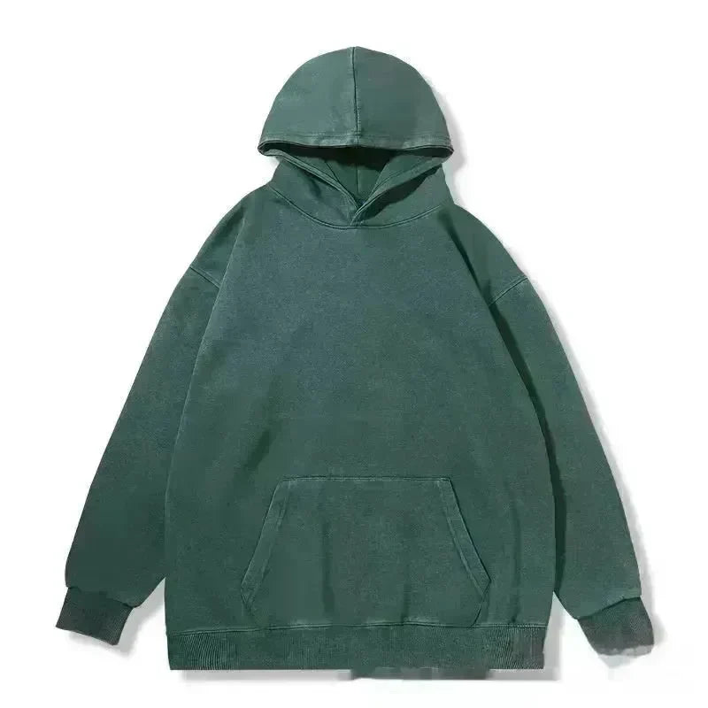 Unisex Teen Waxed Washed Distressed Hoodie Sweatshirt Pullover top - EX-STOCK CANADA