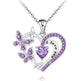 Ins Butterfly Love Necklace With Rhinestones Fashion Personality Hollow Heart-shaped Clavicle Chain Pendant Necklace For Valentine's Day - EX-STOCK Canada