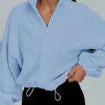 Women's Polar Fleece Sports Velvet Stand Collar Zipper Jacket - EX-STOCK Canada