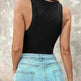 Cotton Round Neck Vest Top Summer Casual Solid Color Bottom Sleeveless Tank Top  For Women - EX-STOCK CANADA