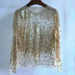 Fashion Bottoming Shirt Sequined Top For Women - EX-STOCK CANADA