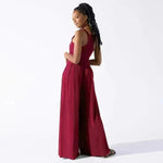 Fashion Casual Knitted Sling Wide-leg Jumpsuit - EX-STOCK CANADA