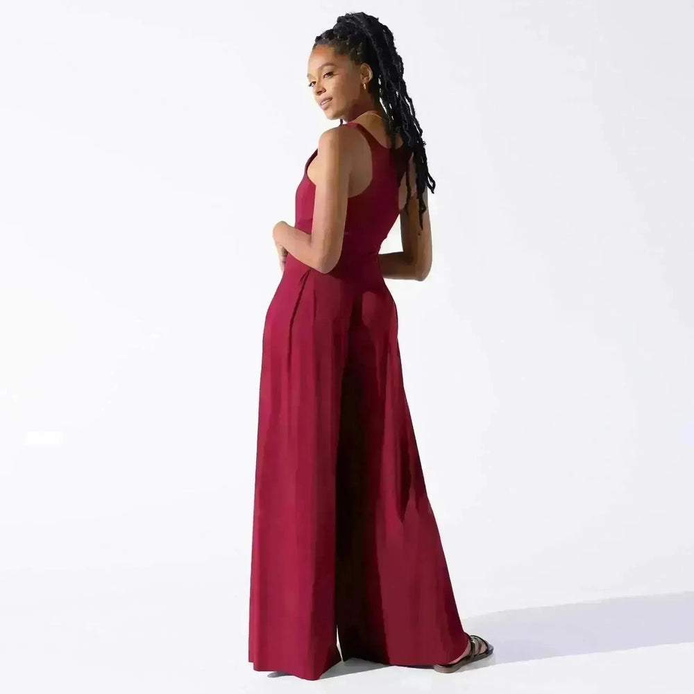Fashion Casual Knitted Sling Wide-leg Jumpsuit - EX-STOCK CANADA