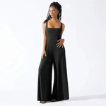 Fashion Casual Knitted Sling Wide-leg Jumpsuit - EX-STOCK CANADA