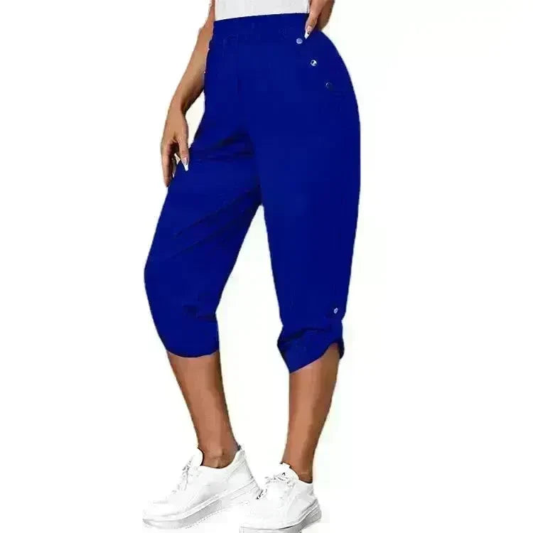 Fashion Cropped Trousers With An Elasticated Waist Women - EX-STOCK CANADA