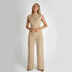 Fashion Elegant Long Sleeveless Jumpsuit Summer V-neck Casual Wide Leg Long Overalls Clothing For Women - EX-STOCK CANADA