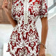 Fashion Fig Random Baroque Printed Guplay Lace Jumpsuit - EX-STOCK CANADA