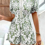 Fashion Fig Random Baroque Printed Guplay Lace Jumpsuit - EX-STOCK CANADA