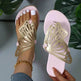 Fashion Hollow Butterfly Flip-Flops Summer Sandals For Women Casual Beach Shoes New Low Heel Flat Slides Slippers - EX-STOCK Canada