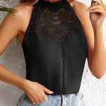 Fashion Hollowed-out Lace Gas Vest Top For Women - EX-STOCK Canada