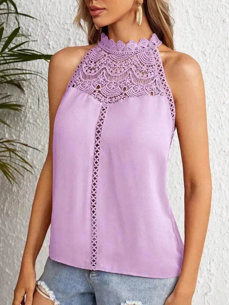 Fashion Hollowed-out Lace Gas Vest Top For Women - EX-STOCK Canada