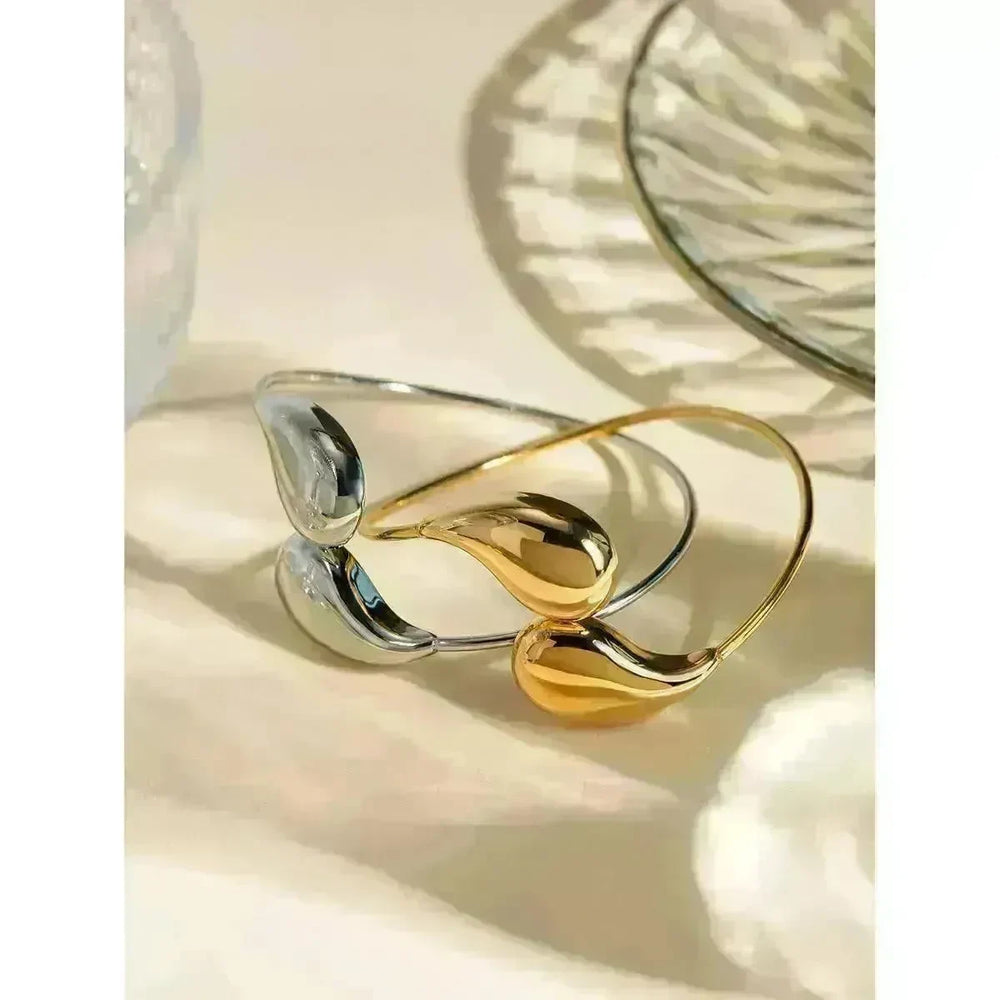 Fashion Jewelry 18K Gold Stainless Steel Irregular Drop-shaped Bracelet for Women Wedding Bracelet - EX-STOCK CANADA