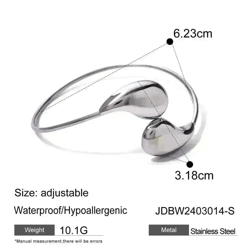 Fashion Jewelry 18K Gold Stainless Steel Irregular Drop-shaped Bracelet for Women Wedding Bracelet - EX-STOCK CANADA