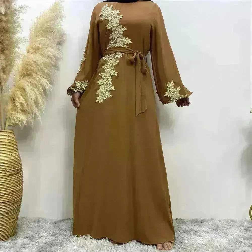 Fashion Lace Beaded Arab Dress Women - EX-STOCK CANADA