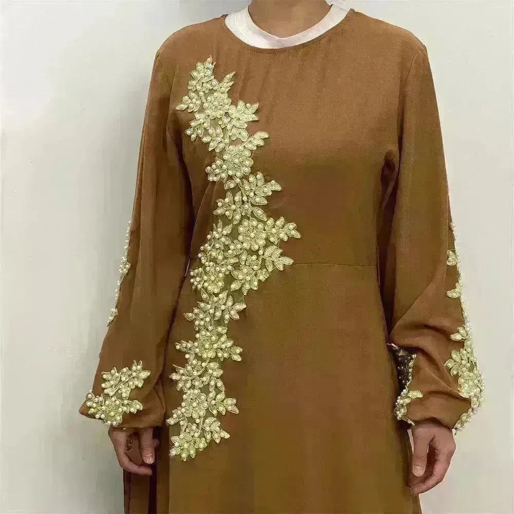 Fashion Lace Beaded Arab Dress Women - EX-STOCK CANADA