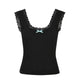 Fashion Lace Slim Fit Two-piece Suit Camisole Short Culottes - EX-STOCK CANADA