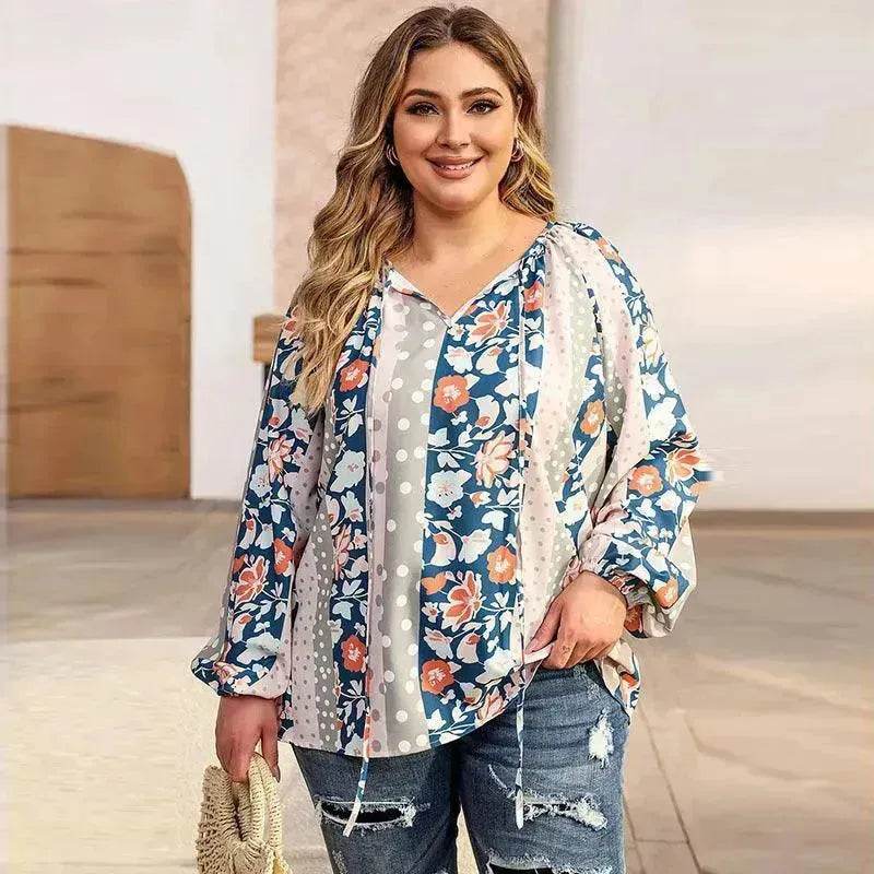 Fashion Loose Printed Long-sleeved Top Women - EX-STOCK Canada