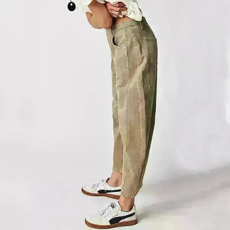 Fashion Loose Wide-leg Pants Summer Sports Straight Casual Cotton Trousers Women's Trouser Pant - EX-STOCK CANADA