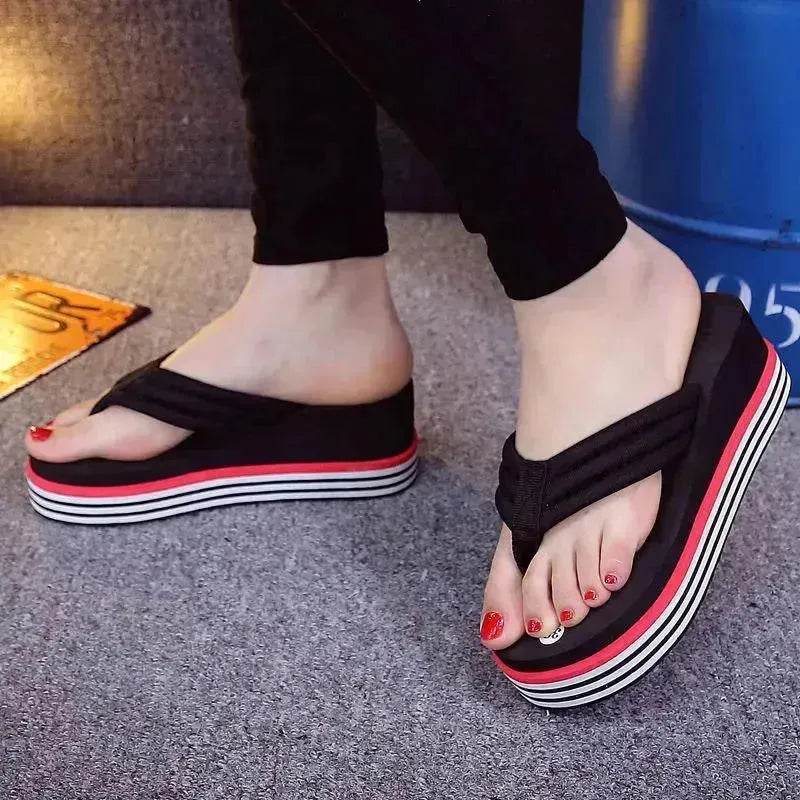 Fashion Outside Wear Beach Non-slip Platform Slippers - EX-STOCK Canada