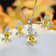 Fashion Oval Zircon Pendant Turtle Shape Necklaces With Rainbow Stone Multicolor Animal Necklace Jewelry For Woman And Children - EX-STOCK CANADA