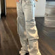 Fashion Y2K street Personality wide-leg Denim Jeans Trousers Women - EX-STOCK Canada