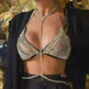 Fashion Shiny Rhinestone Body Chain Women Bikini Bra for Exotic Dance - EX-STOCK CANADA