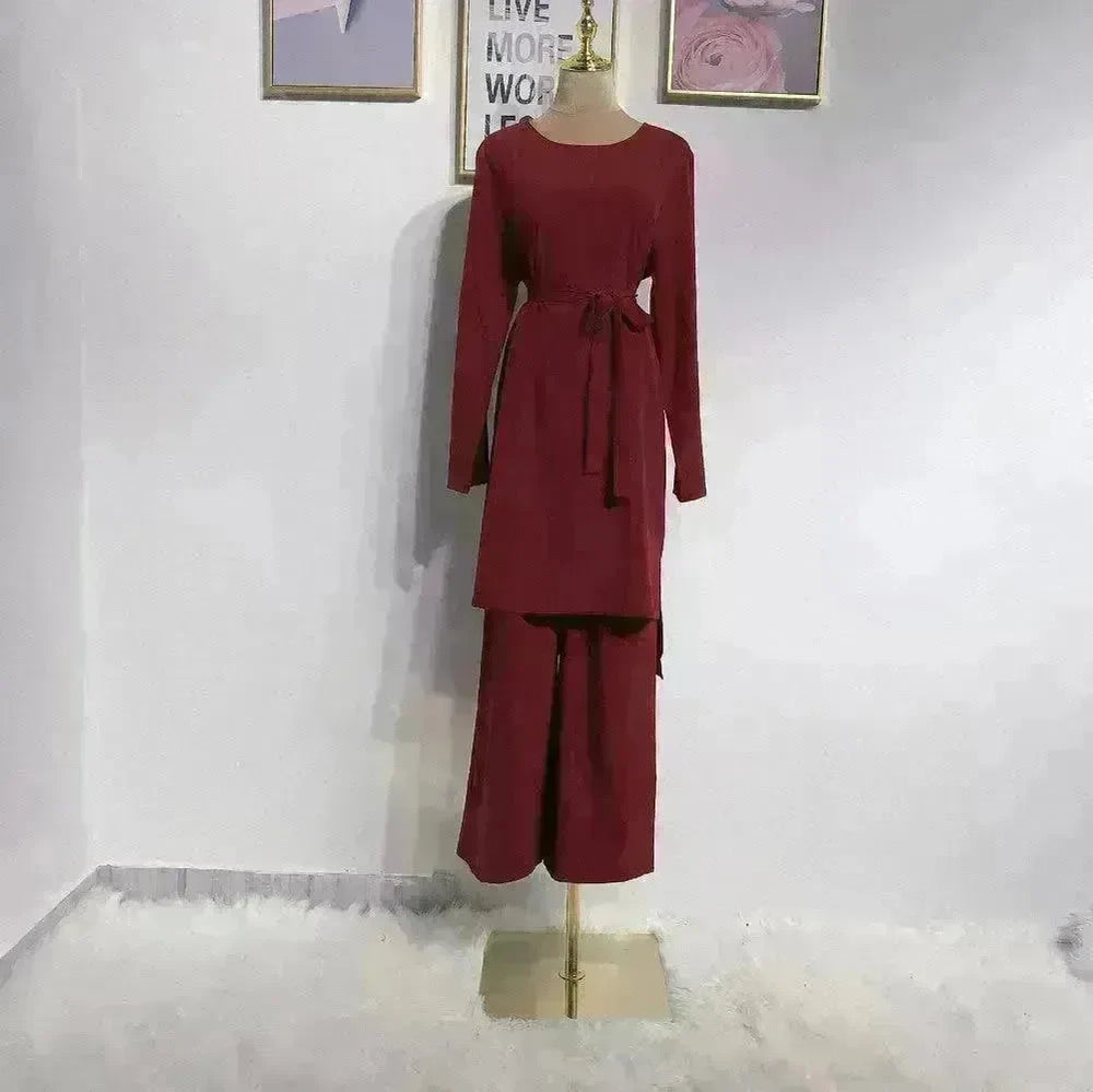 Fashion simple Arab lace up dress - EX-STOCK CANADA