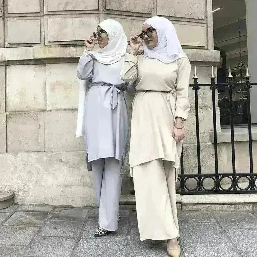 Fashion simple Arab lace up dress - EX-STOCK CANADA