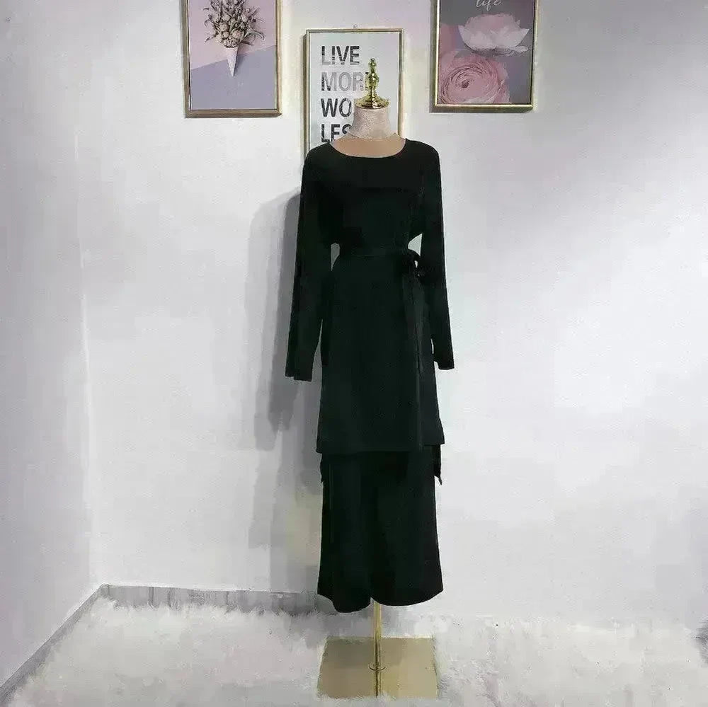 Fashion simple Arab lace up dress - EX-STOCK CANADA